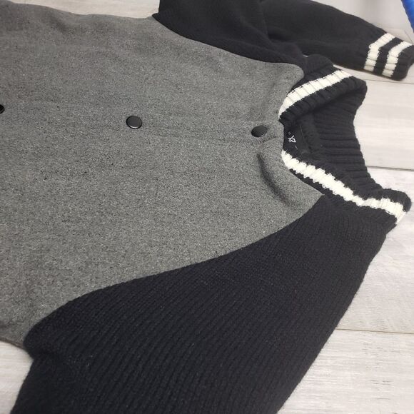 XRAY Jeans Varsity Jacket Mens Snap Button Up Fleece Colorblock Small Old School - Picture 5 of 15